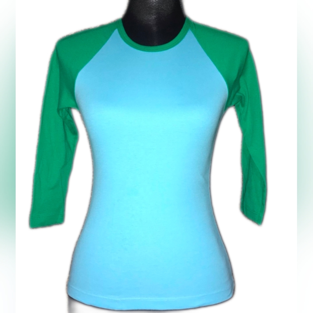 DEADSTOCK 2002 AMERICAN APPAREL CLASSIC GIRL 3/4 SLEEVE RAGLAN T